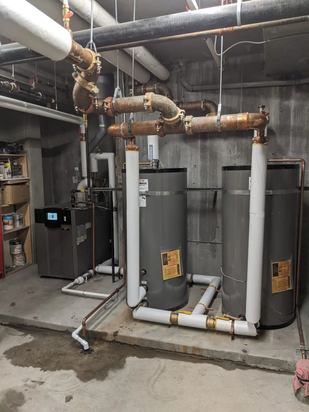 Residential hot-water equipment serviced by JRS Corp